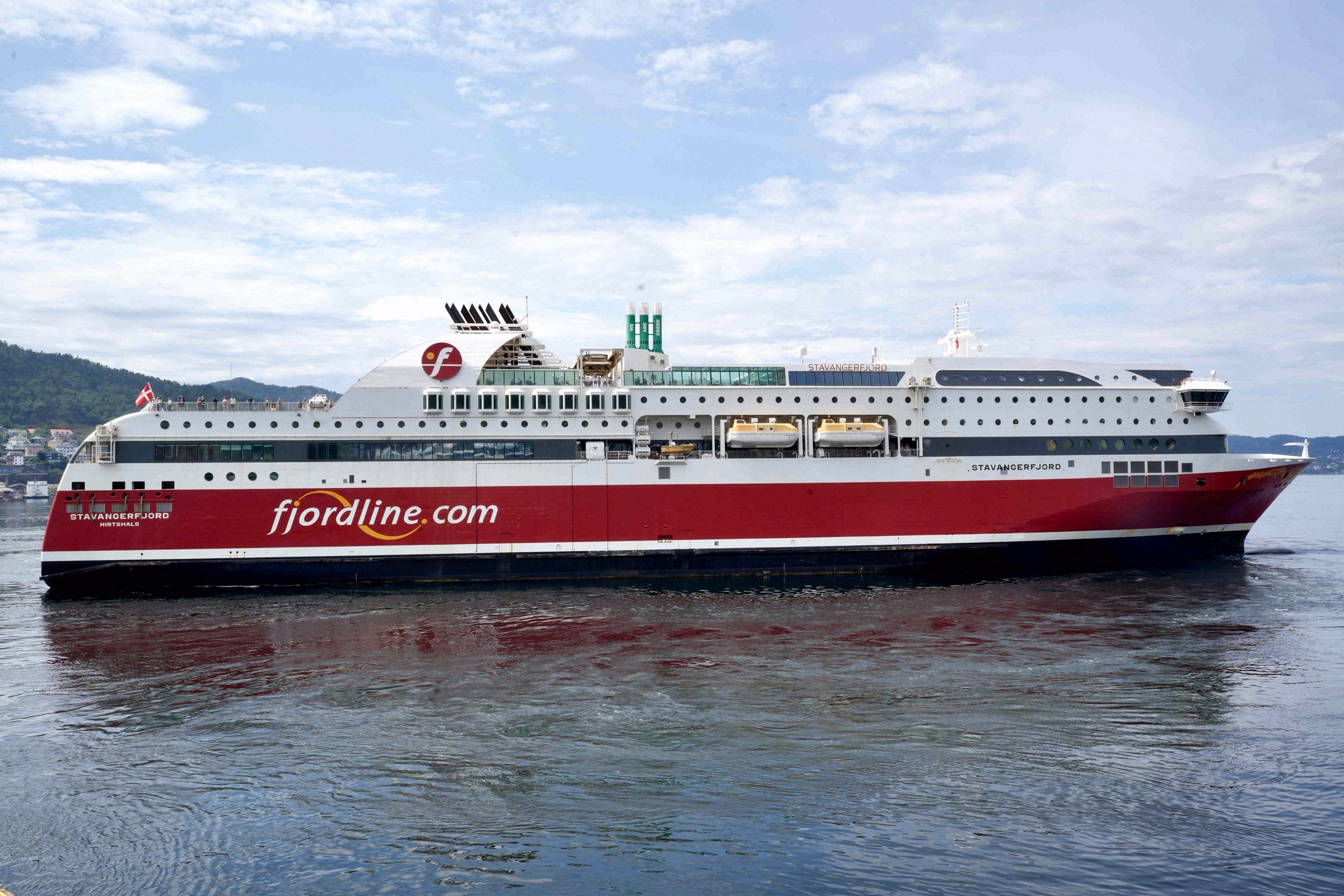 Die MS Stavangerfjord am Fjord-Line-Heimathafen Stavanger, dem Zwischenstopp auf dem Weg nach Bergen.