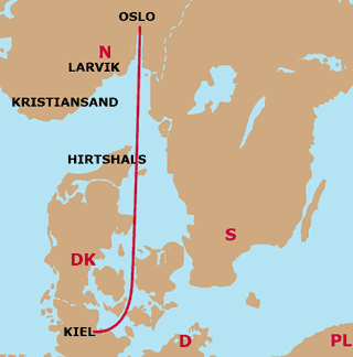 Fähre
Kiel-Oslo
Routenkarte