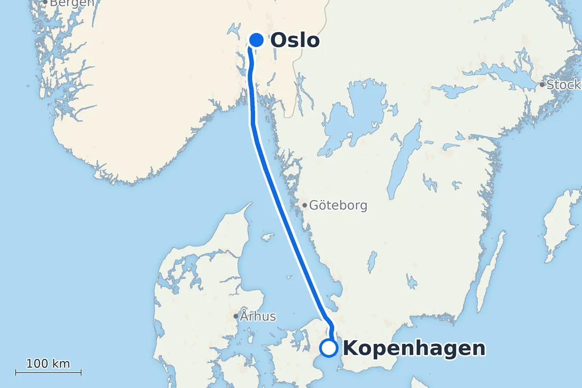Kopenhagen - Oslo